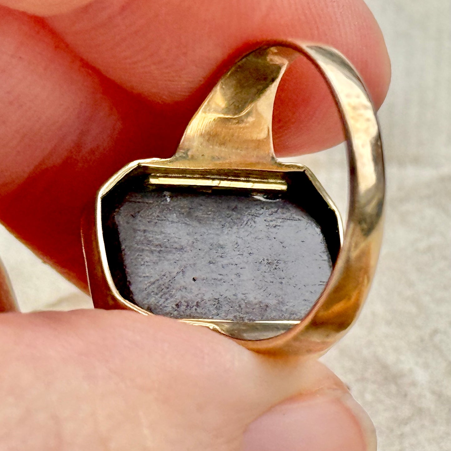 Antique 'Amor' Carnelian Intaglio Ring in 9 Carat Gold