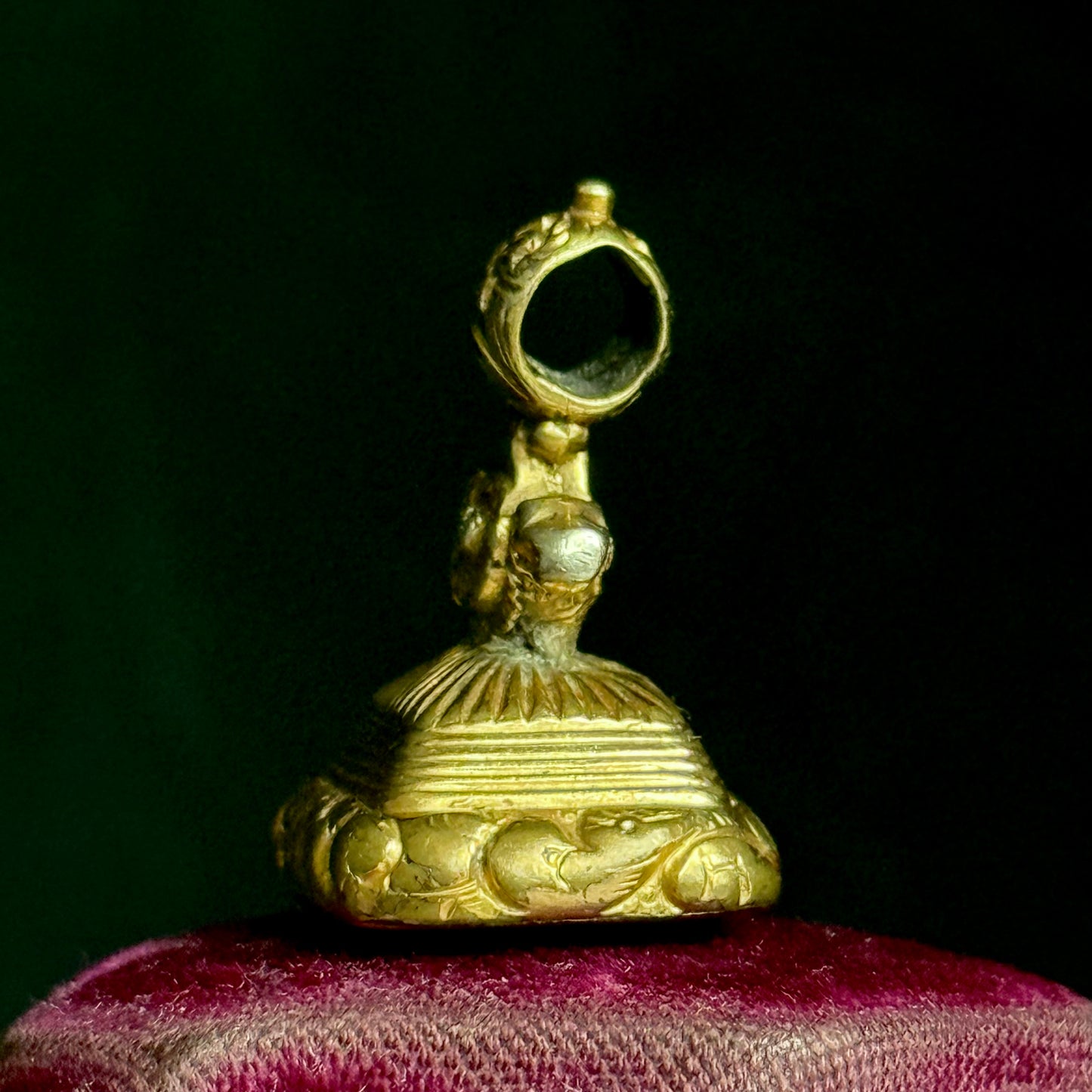 Antique Victorian Initial Intaglio fob Pendant