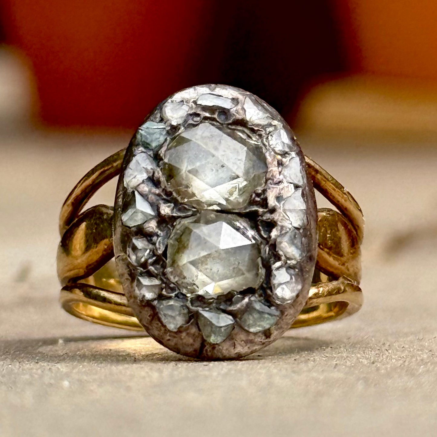 Antique George III Rose Cut Diamond Ring
