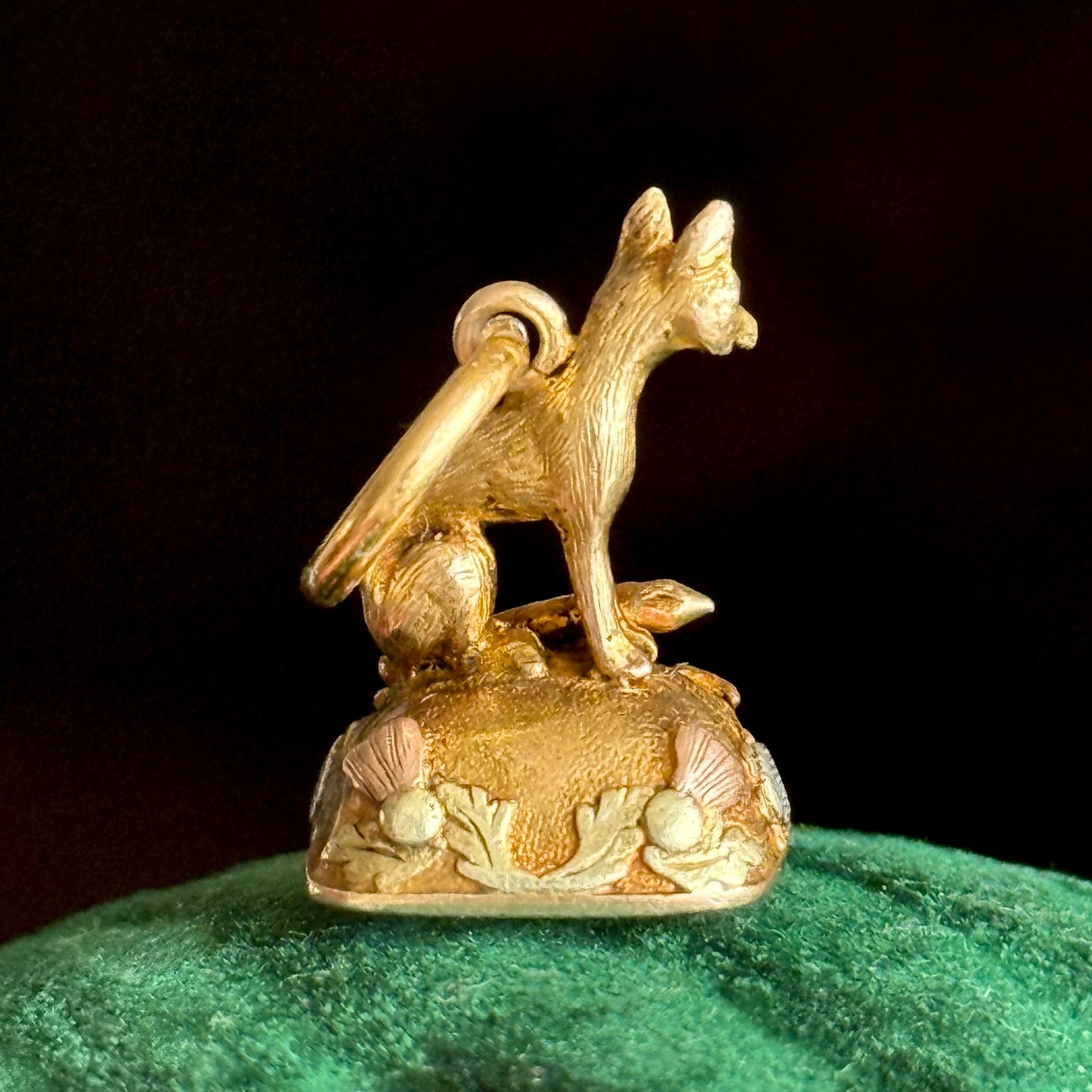 Georgian Amethyst Scottish Fox Intaglio Fob; Circa 1830