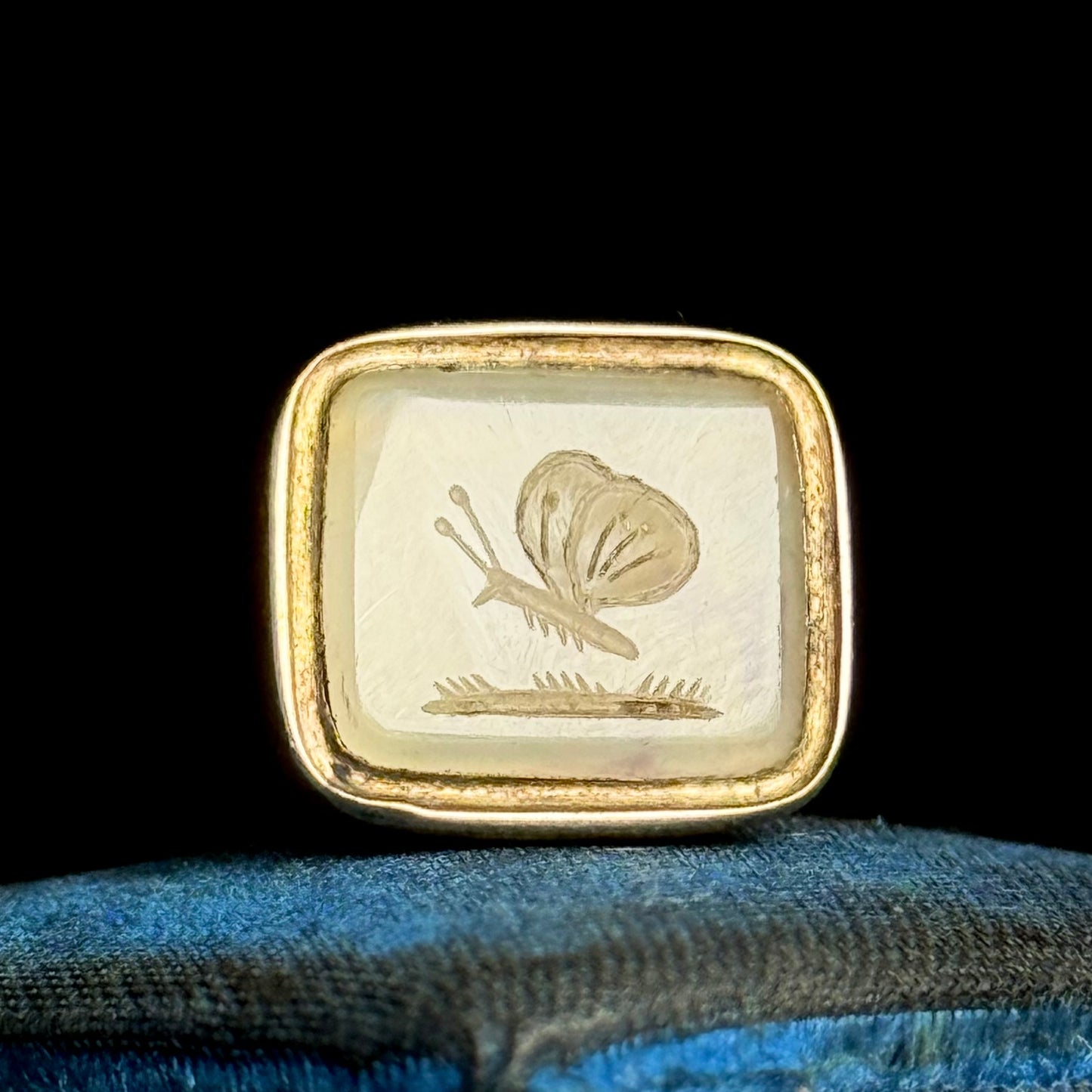Antique Georgian Butterfly Intaglio Fob