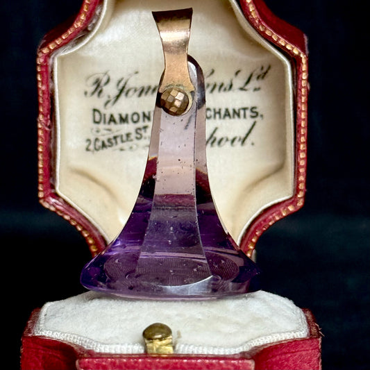Antique Georgian Glass Paste Intaglio 'H' Fob Pendant