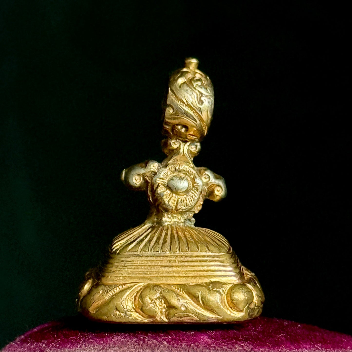 Antique Victorian Initial Intaglio fob Pendant