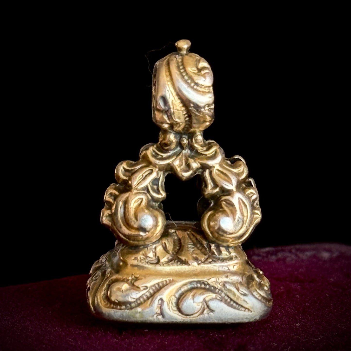 Antique Irish Motto Intaglio Fob Pendant; Circa 1880