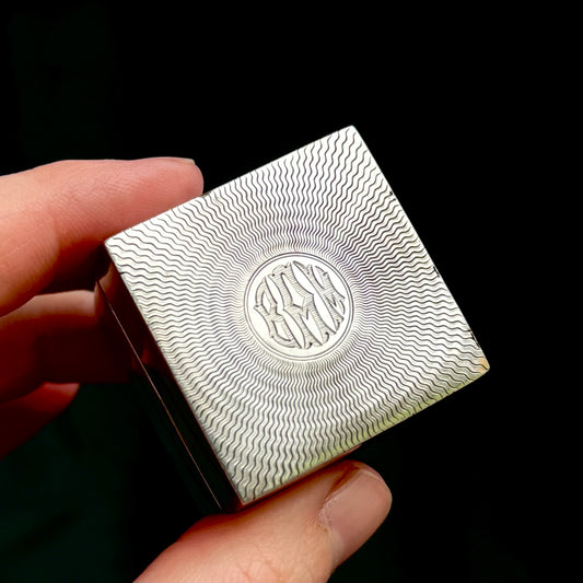 Antique 'BAM' Ring Box in Sterling Silver, Circa 1922