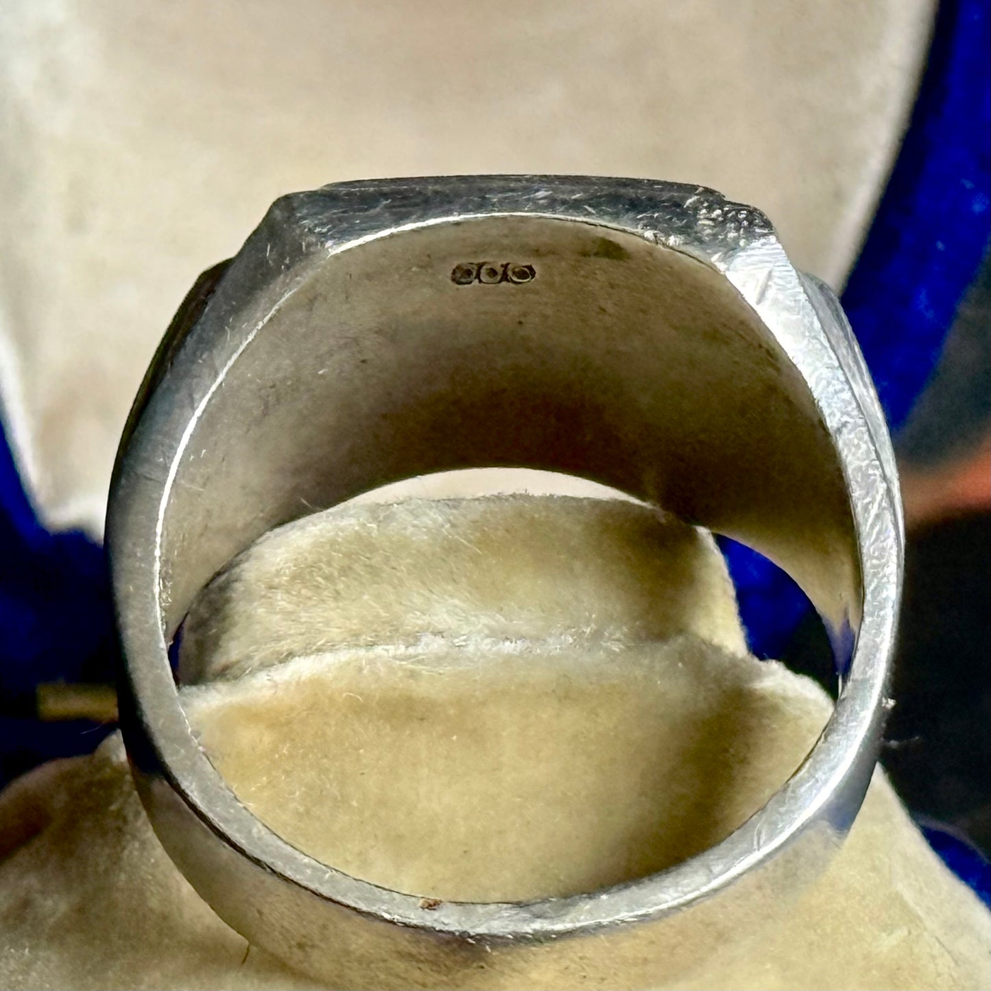 Antique Victorian Silver Heraldic Signet Ring