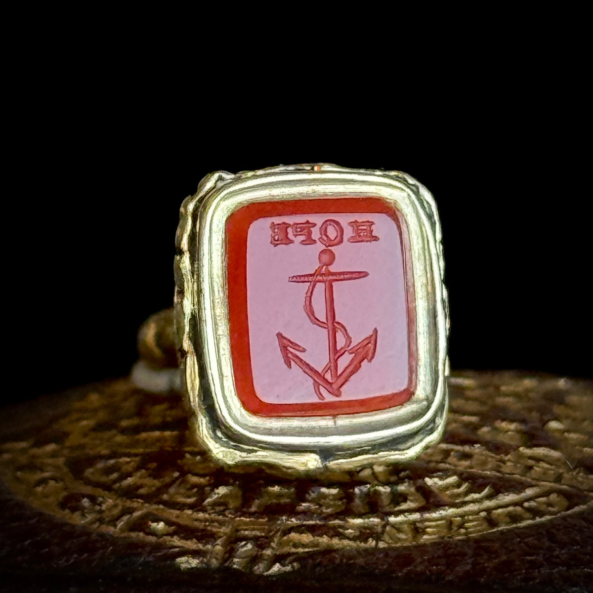 Georgian Hope & Anchor Intaglio Fob Pendant; Circa 1830