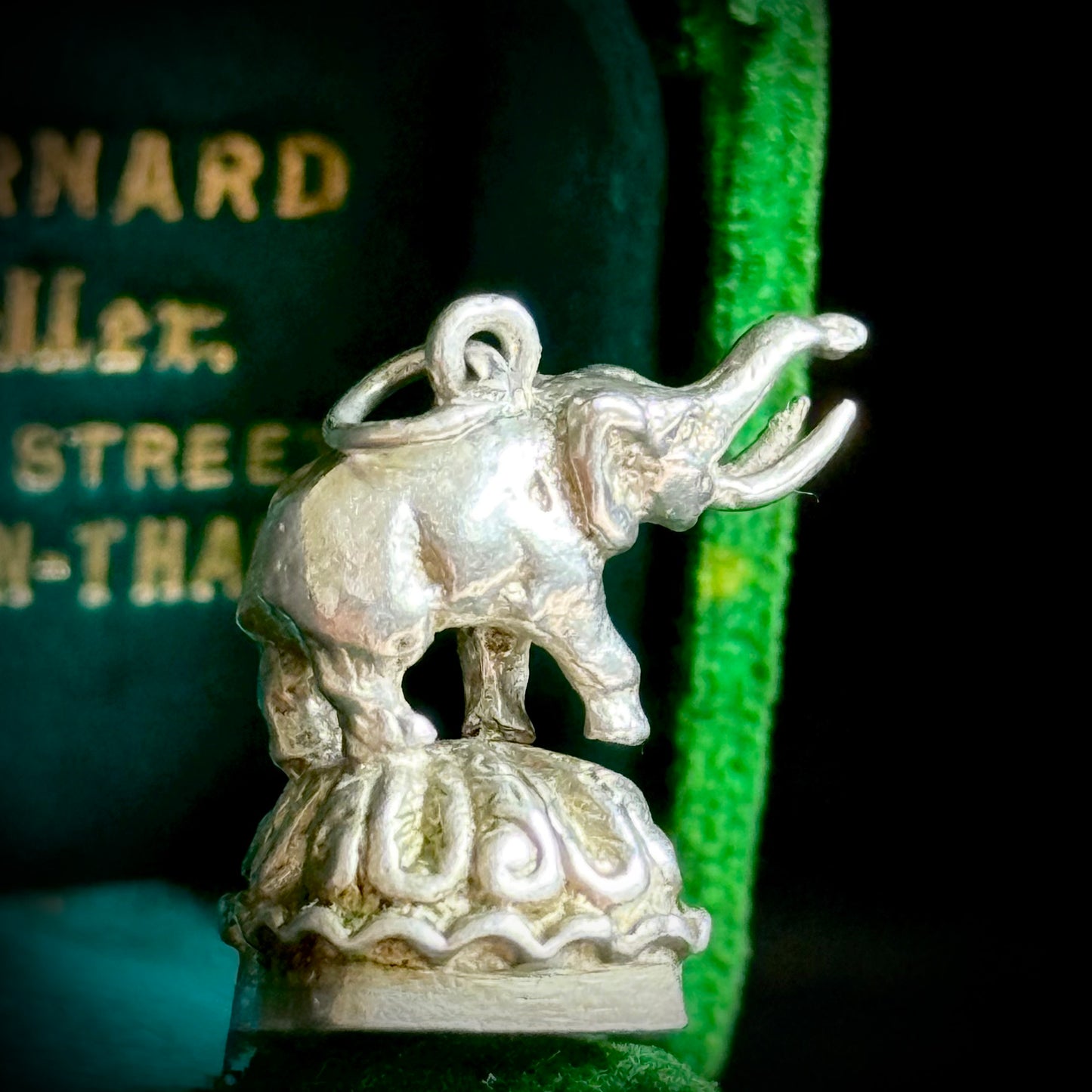 Antique Elephant Fob Pendant in Silver