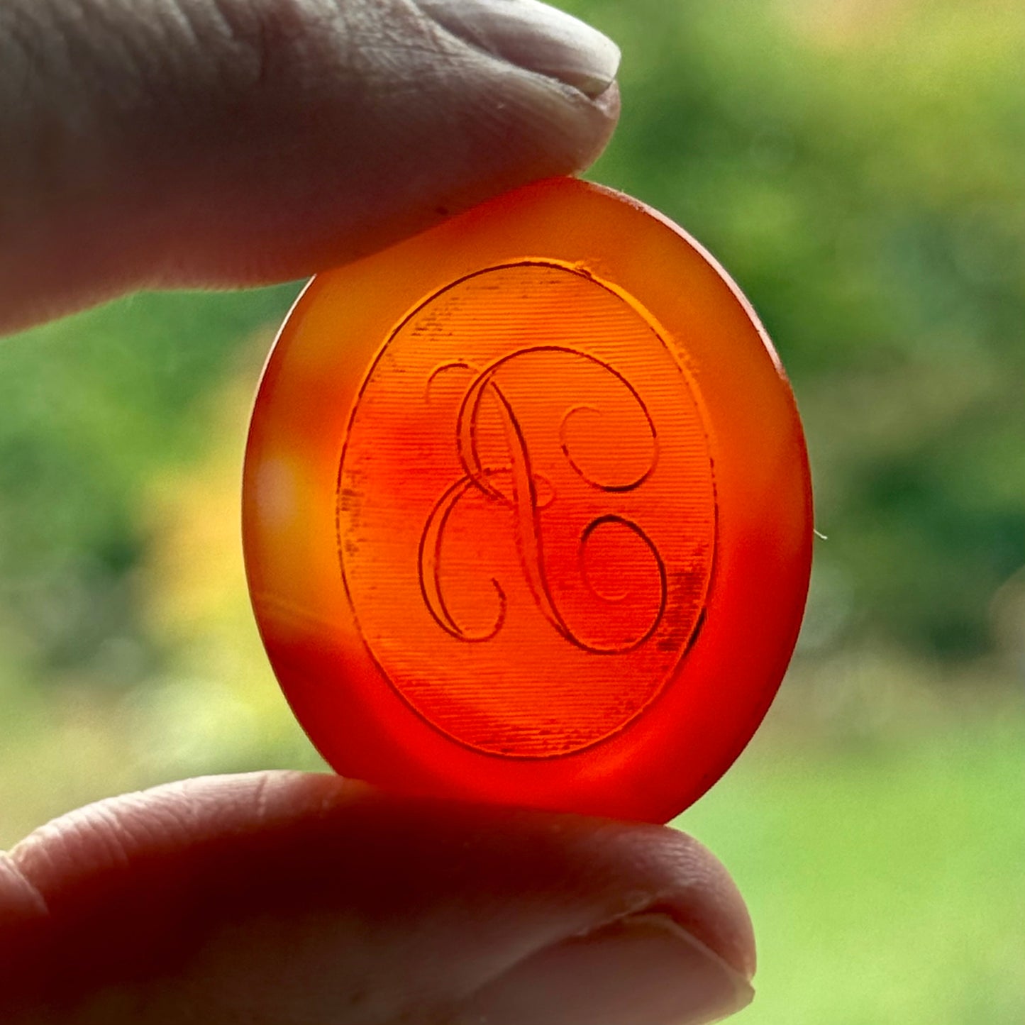 Georgian Loose 'B' Carnelian Intaglio Stone