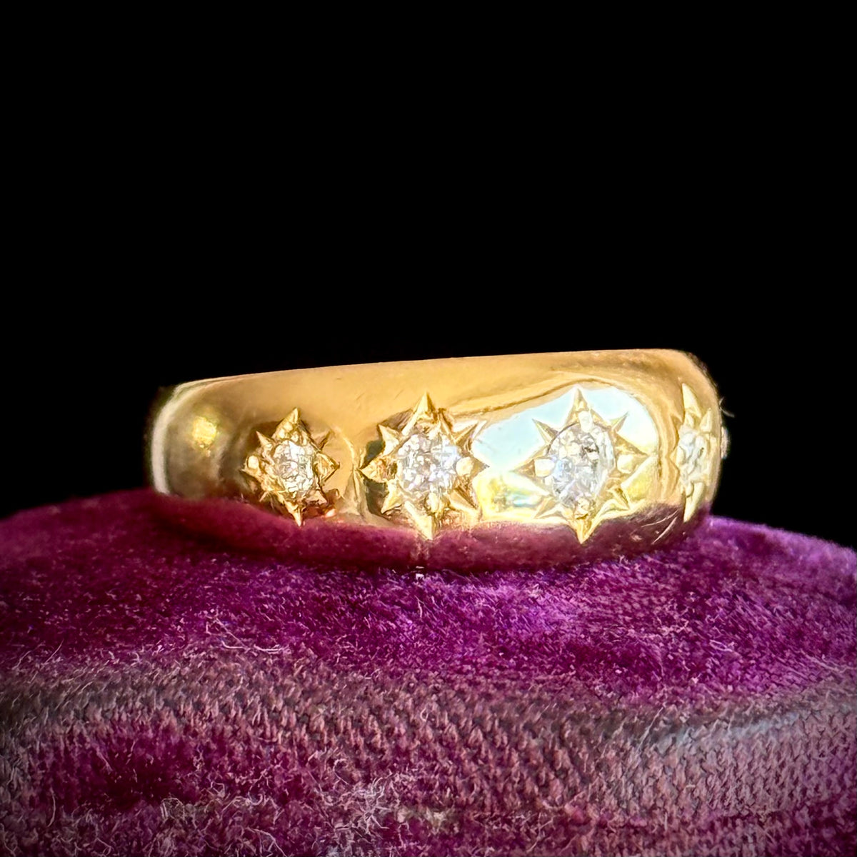 Antique Celestial Diamond Ring in 18 Carat Gold; Circa 1901