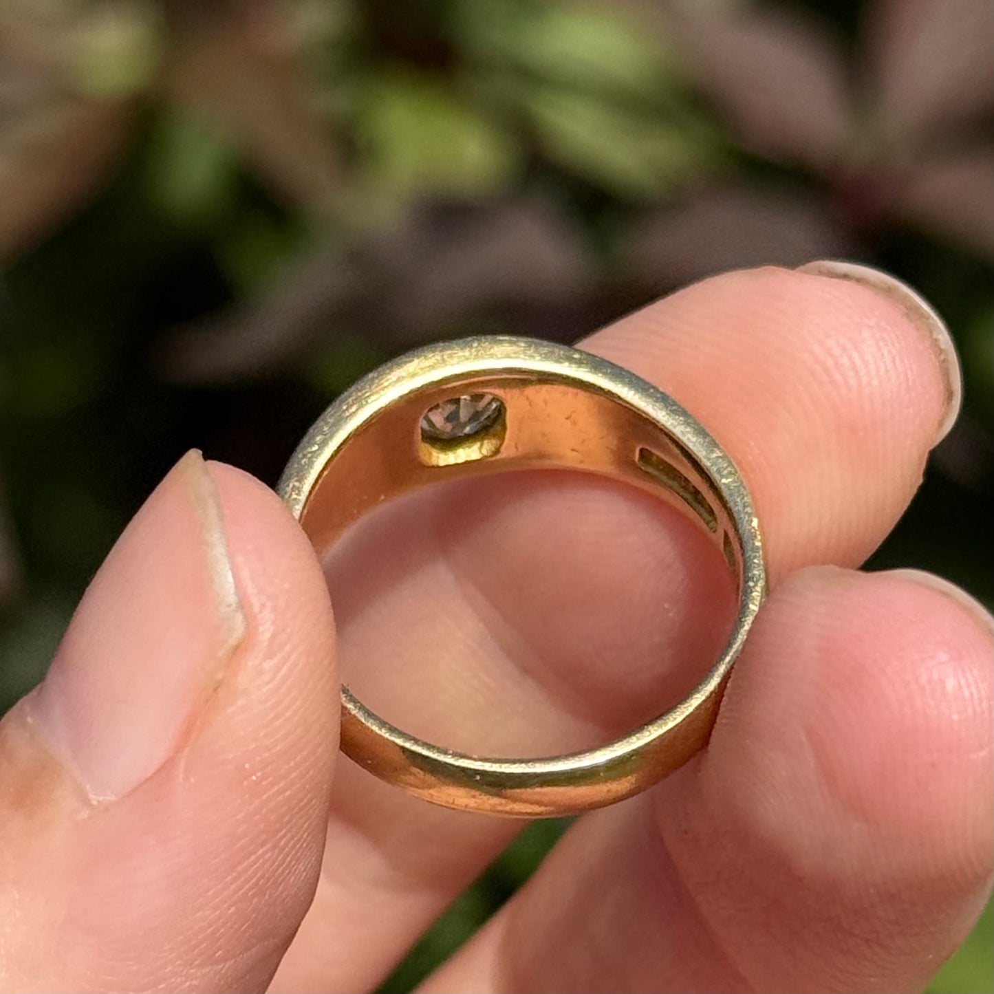 Victorian Oval Old Cut Ring in 18 Carat Gold; Circa 1880