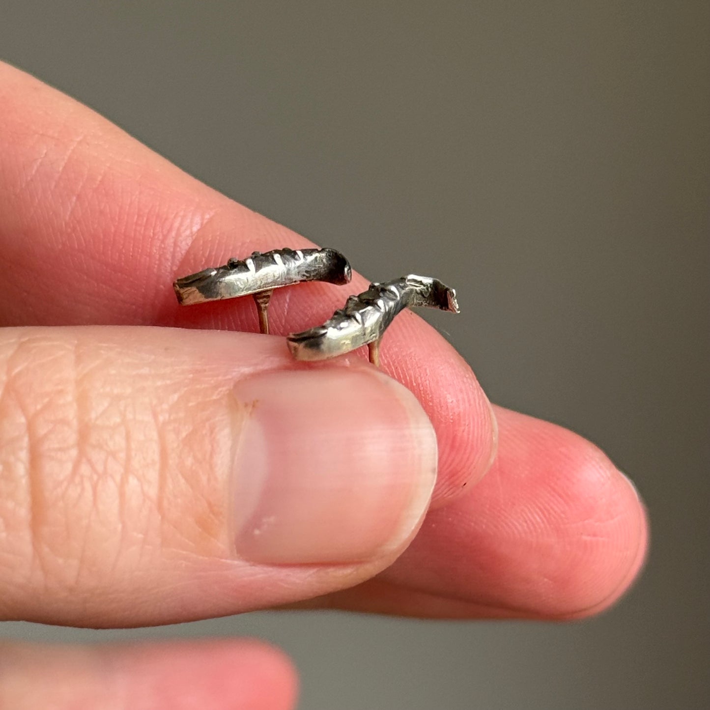 Antique Diamond Earrings in Silver