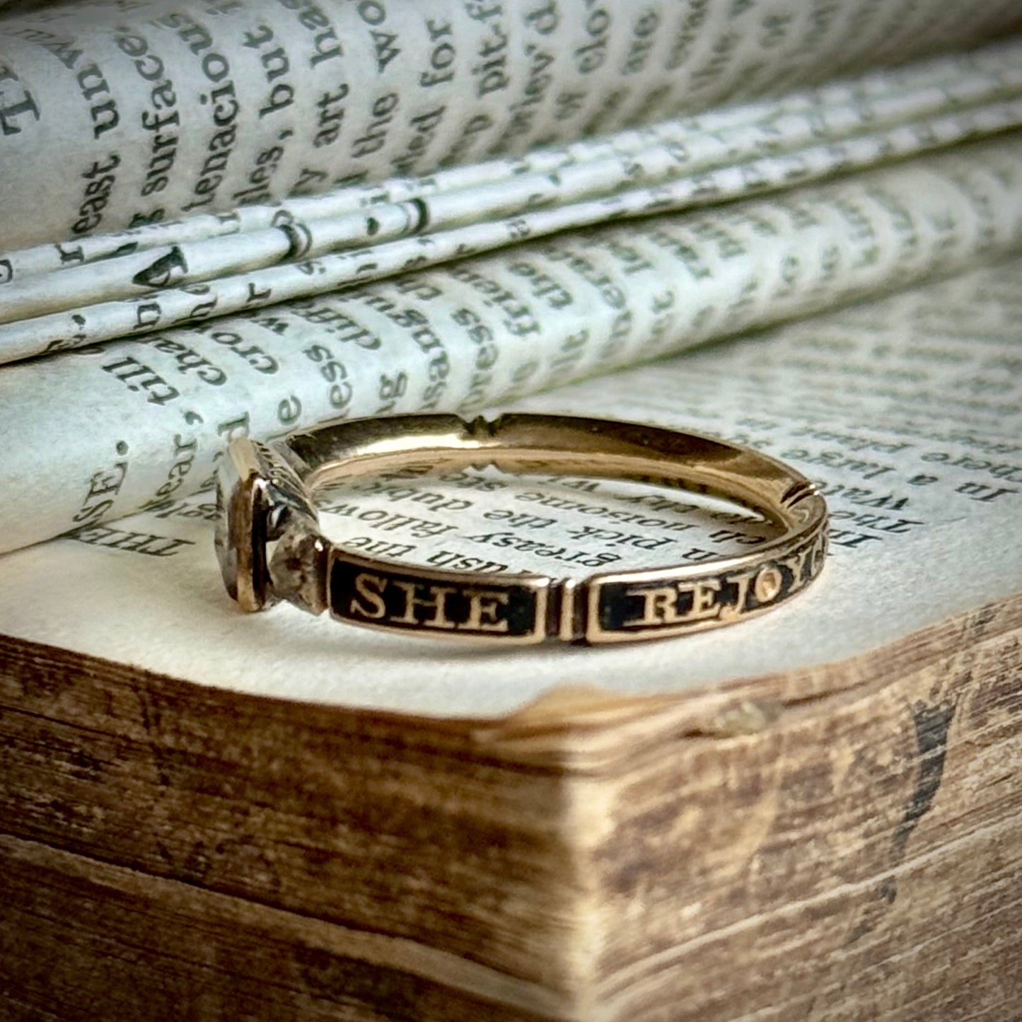 Exceptional Diamond Georgian Mourning Ring; Circa 1750