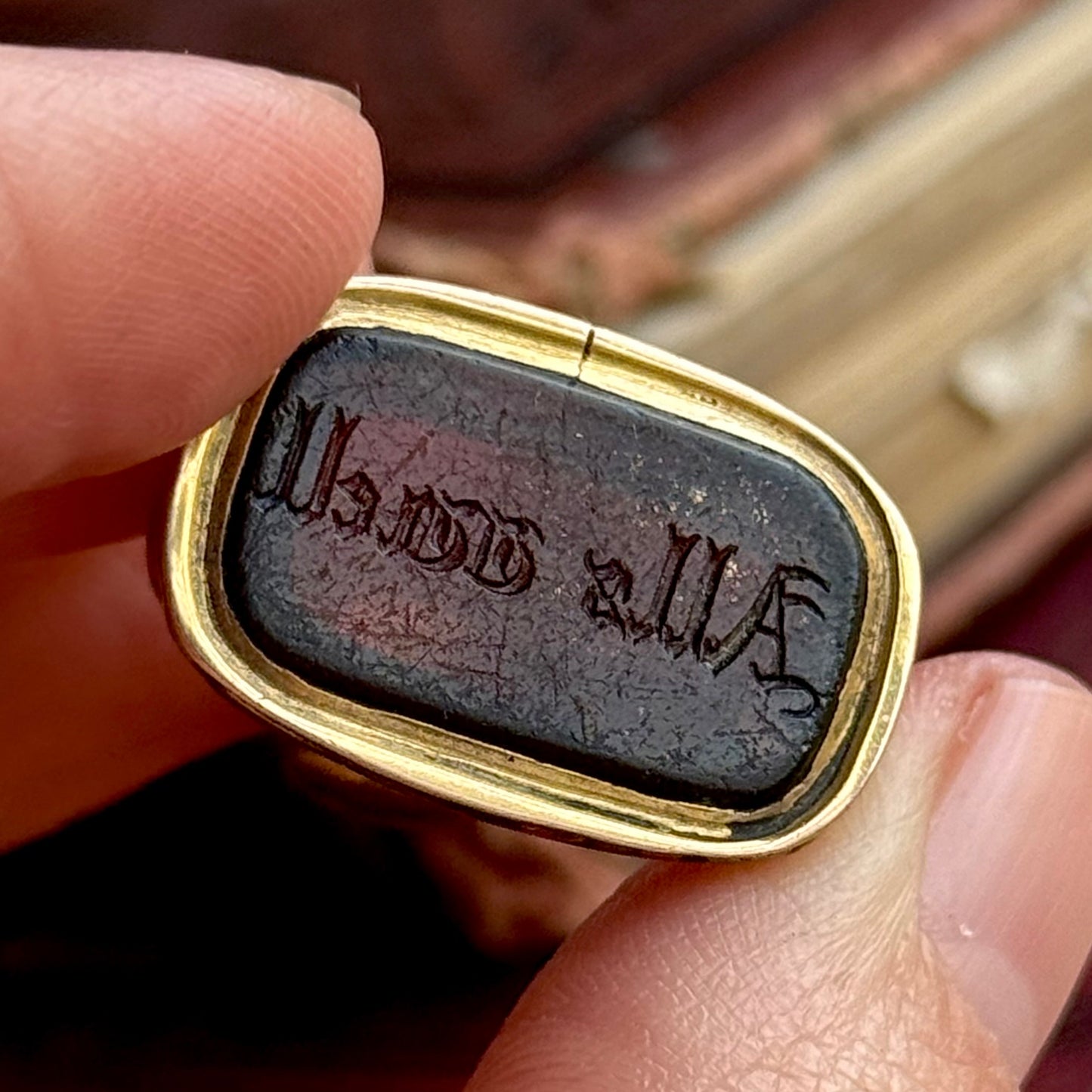 Antique Victorian 'Alls well' Intaglio fob Pendant