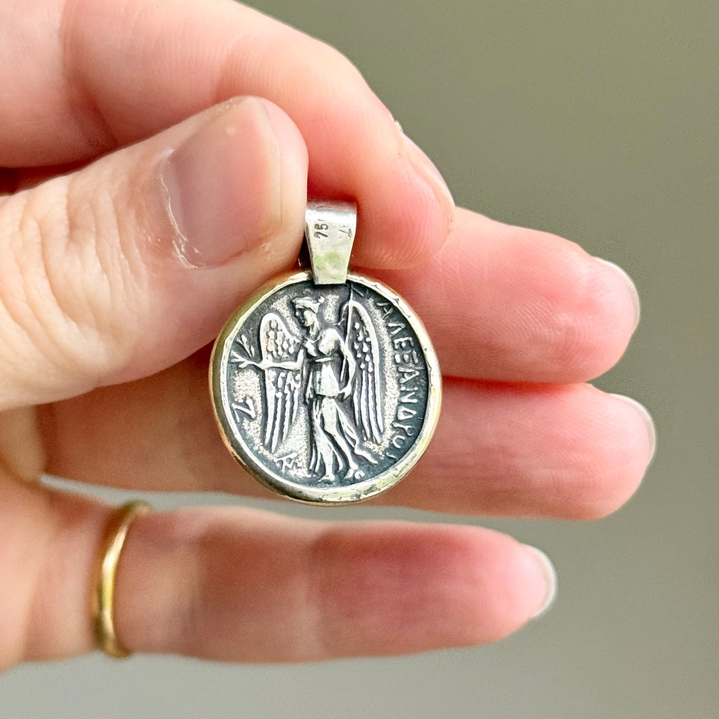 Goddess Athena Coin Pendant