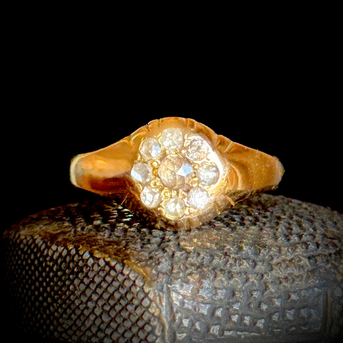Antique Victorian Diamond Cluster Ring; Circa 1880