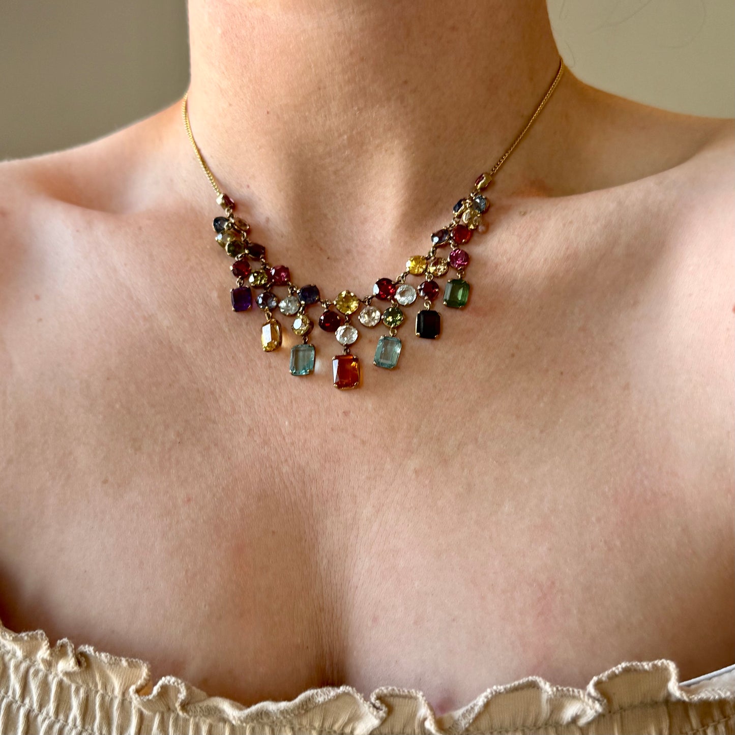 Antique Edwardian Harlequin Necklace