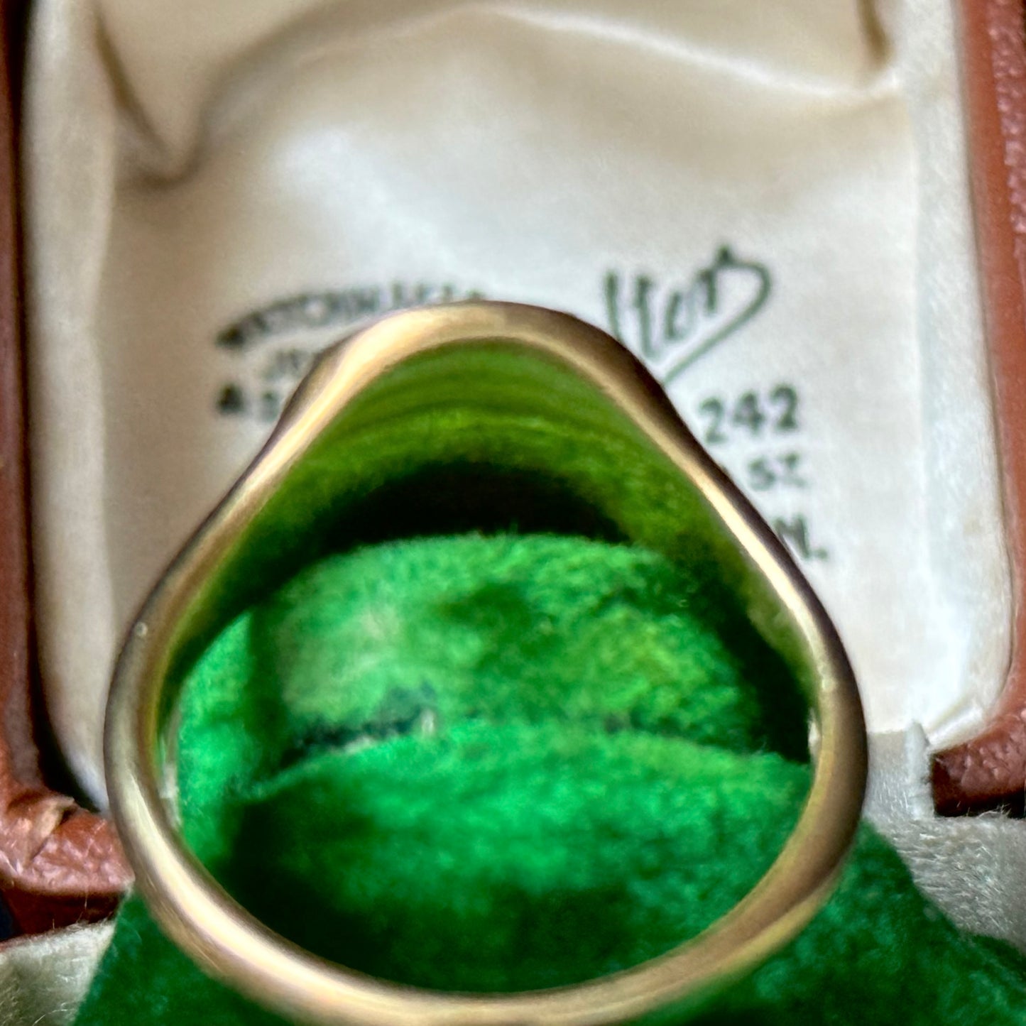 Antique Enamel 'Wycollar' Wire Fox Terrier Signet Ring in 18 Carat Gold