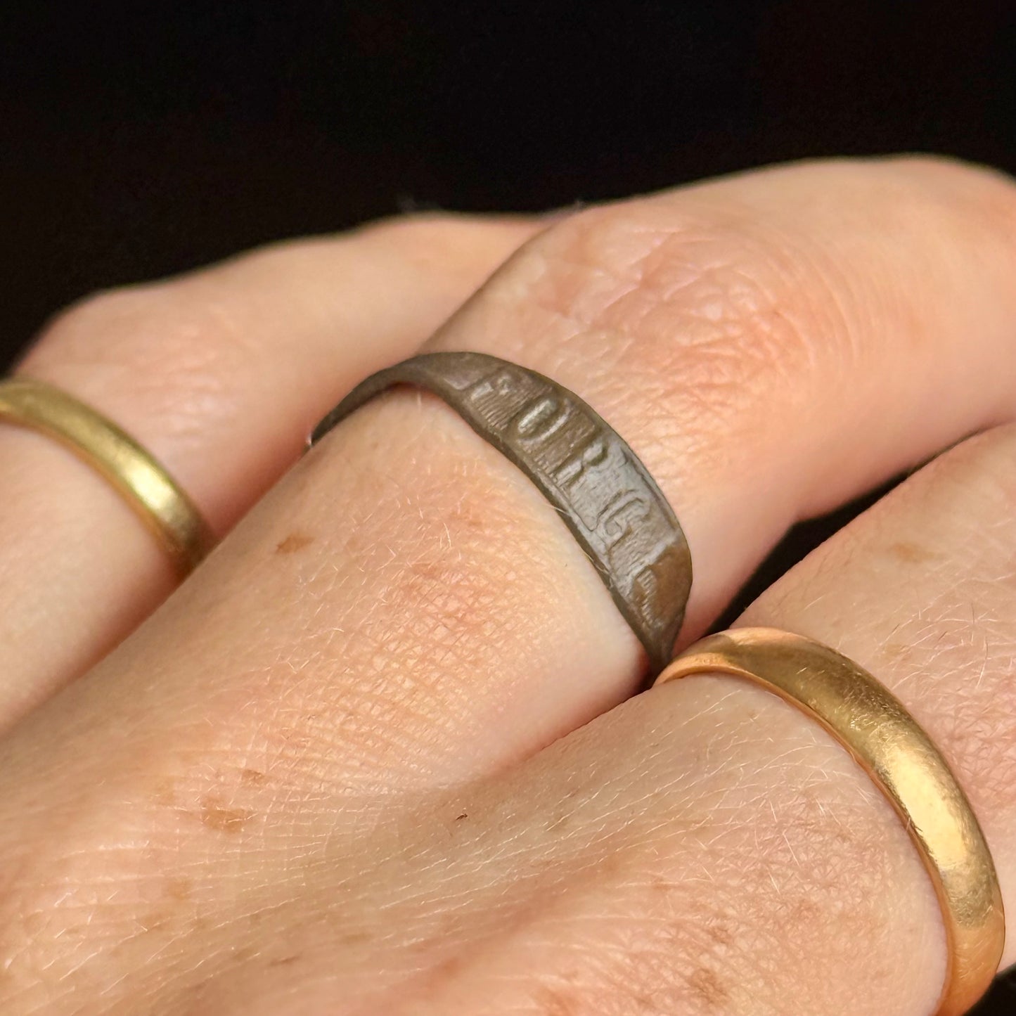 Victorian Sentimental Curio Ring; Circa 1850