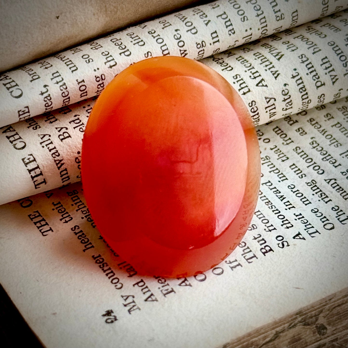 Georgian Loose 'B' Carnelian Intaglio Stone