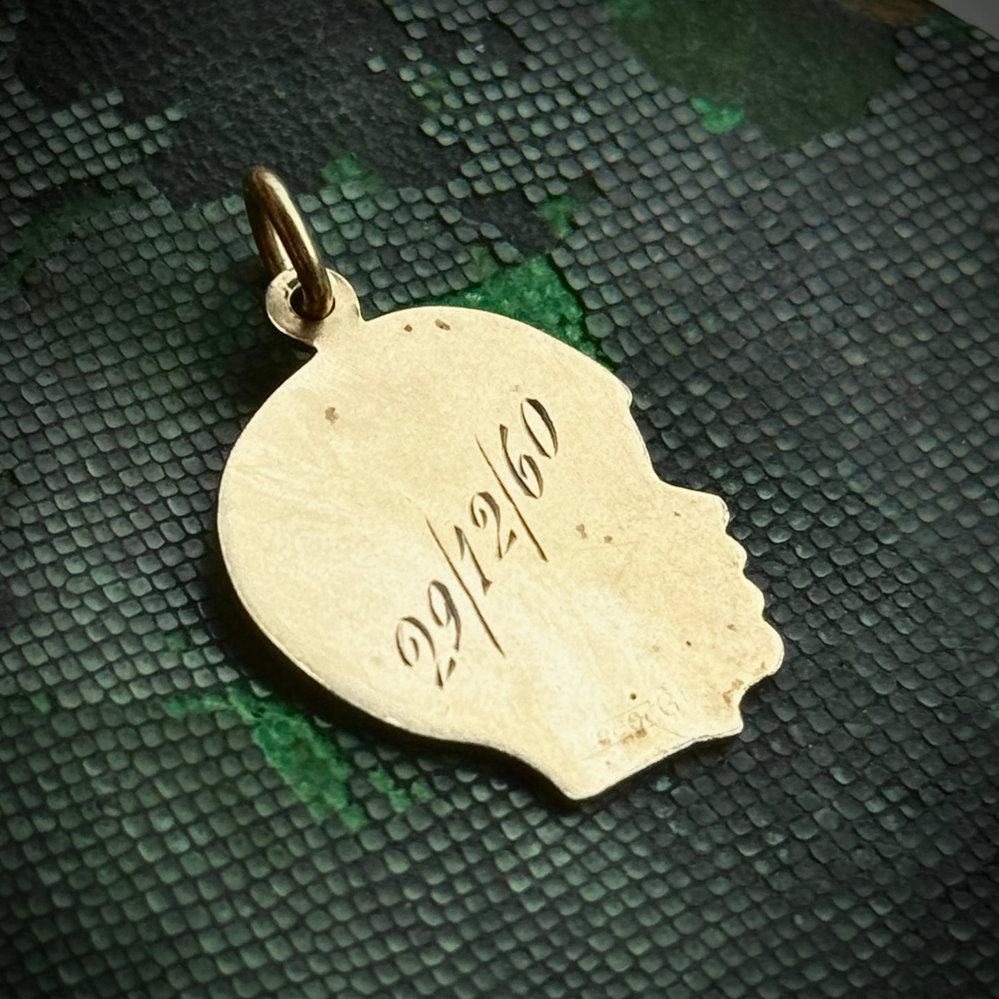 Vintage Profile 'Christopher' Pendant Token