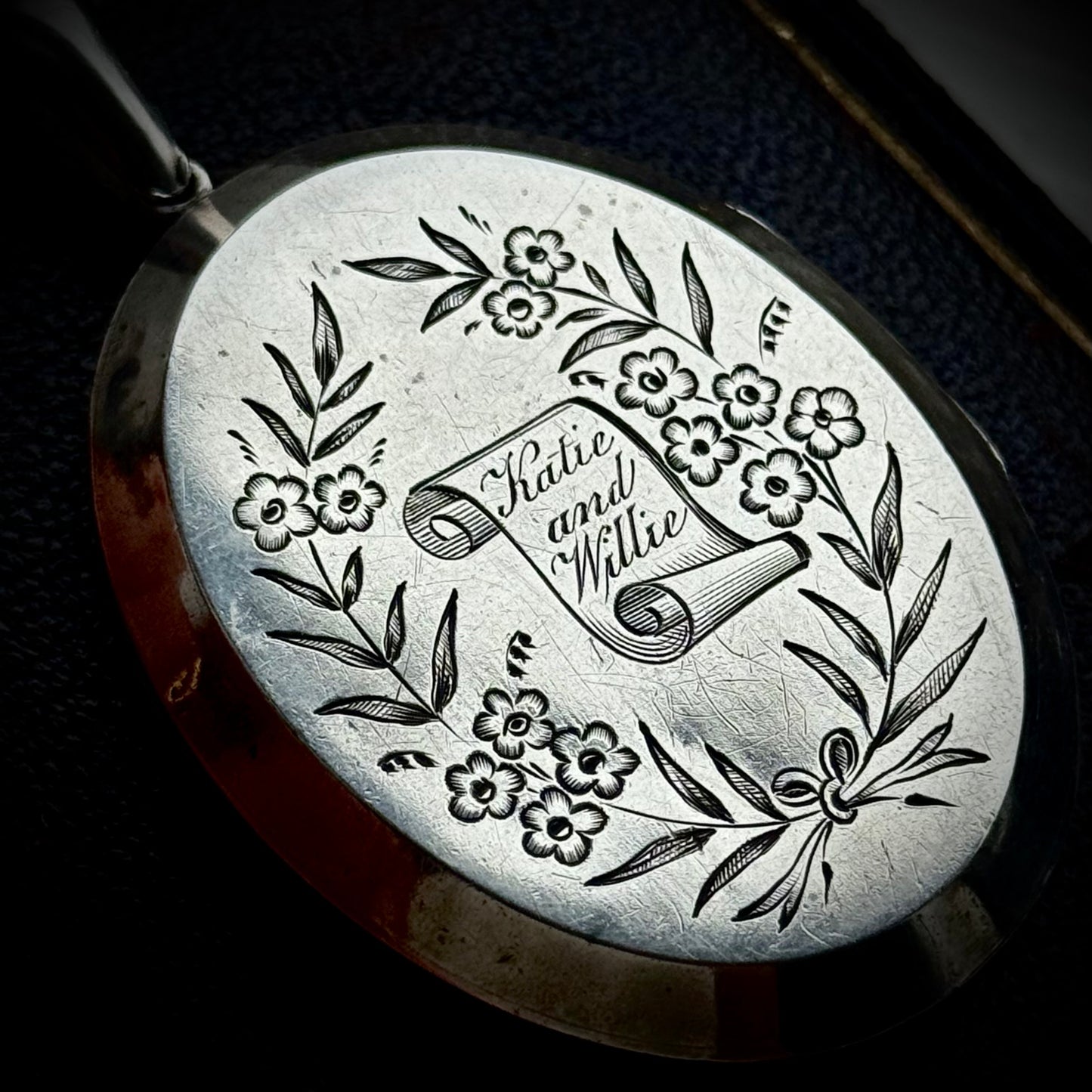 Victorian Heron Aesthetic Silver Locket Pendant