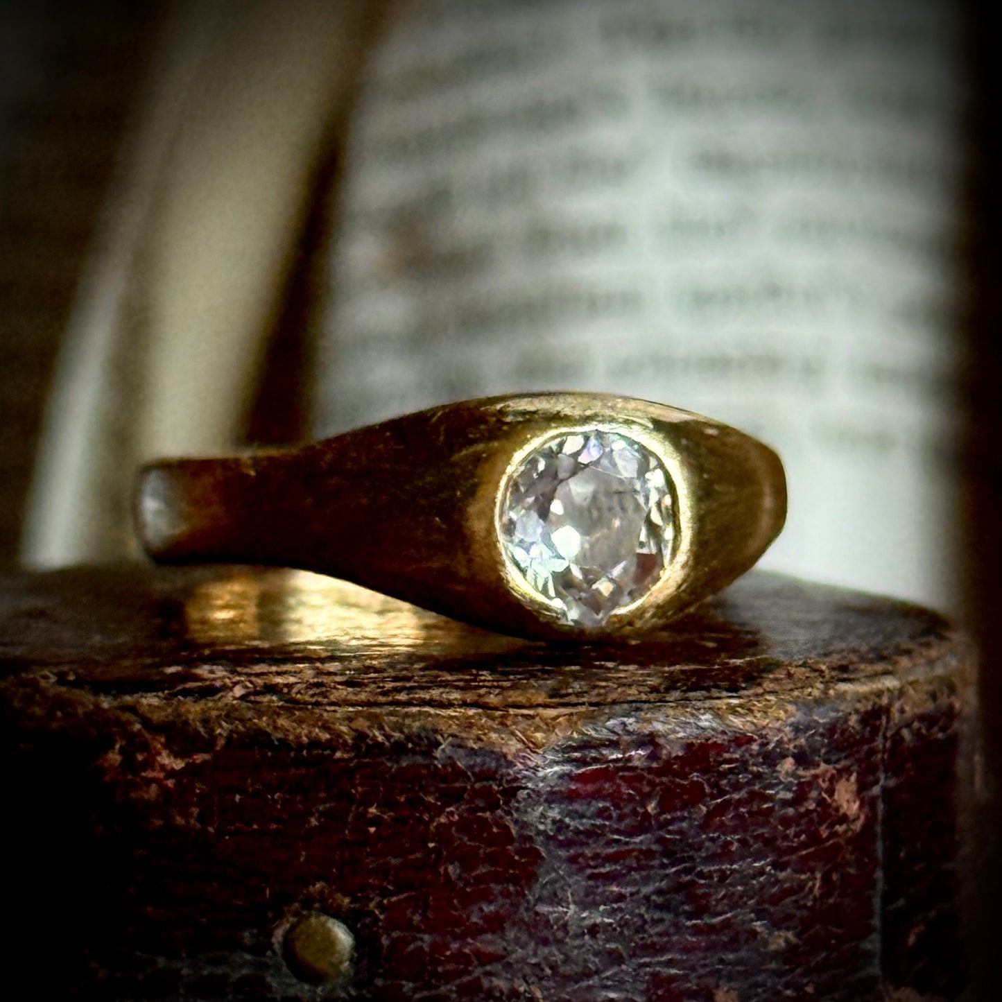 Vintage Old Cut Diamond Pinky Ring in 18 Carat Gold