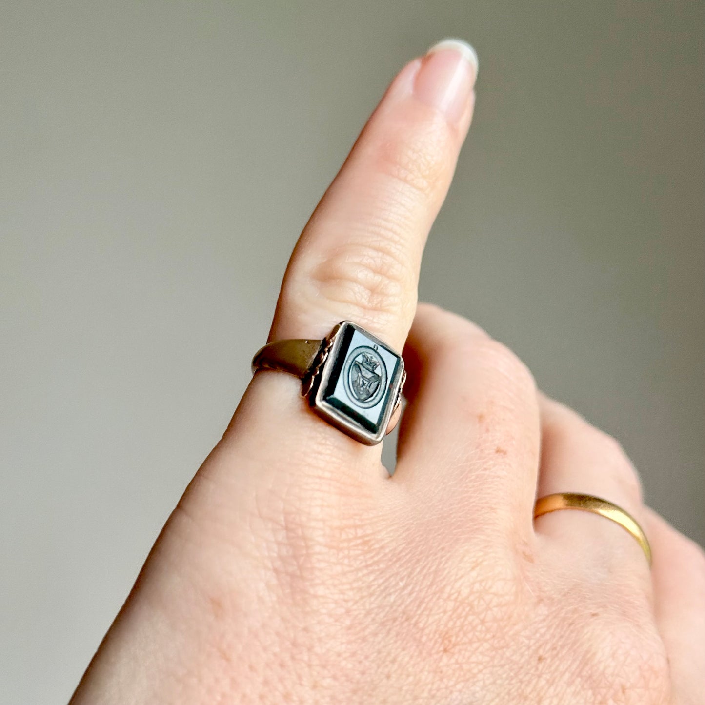 Rare Georgian Bloodstone Swivel Intaglio Ring; Heron-Maxwell Provenance