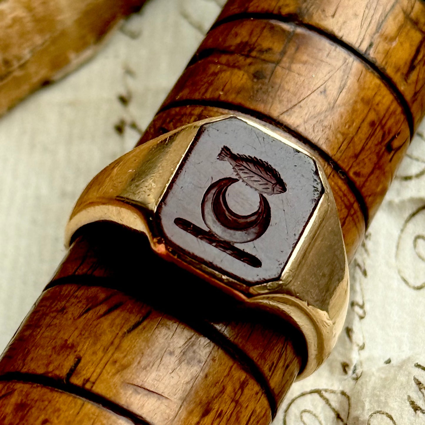 Antique Victorian Carnelian Intaglio Signet Ring