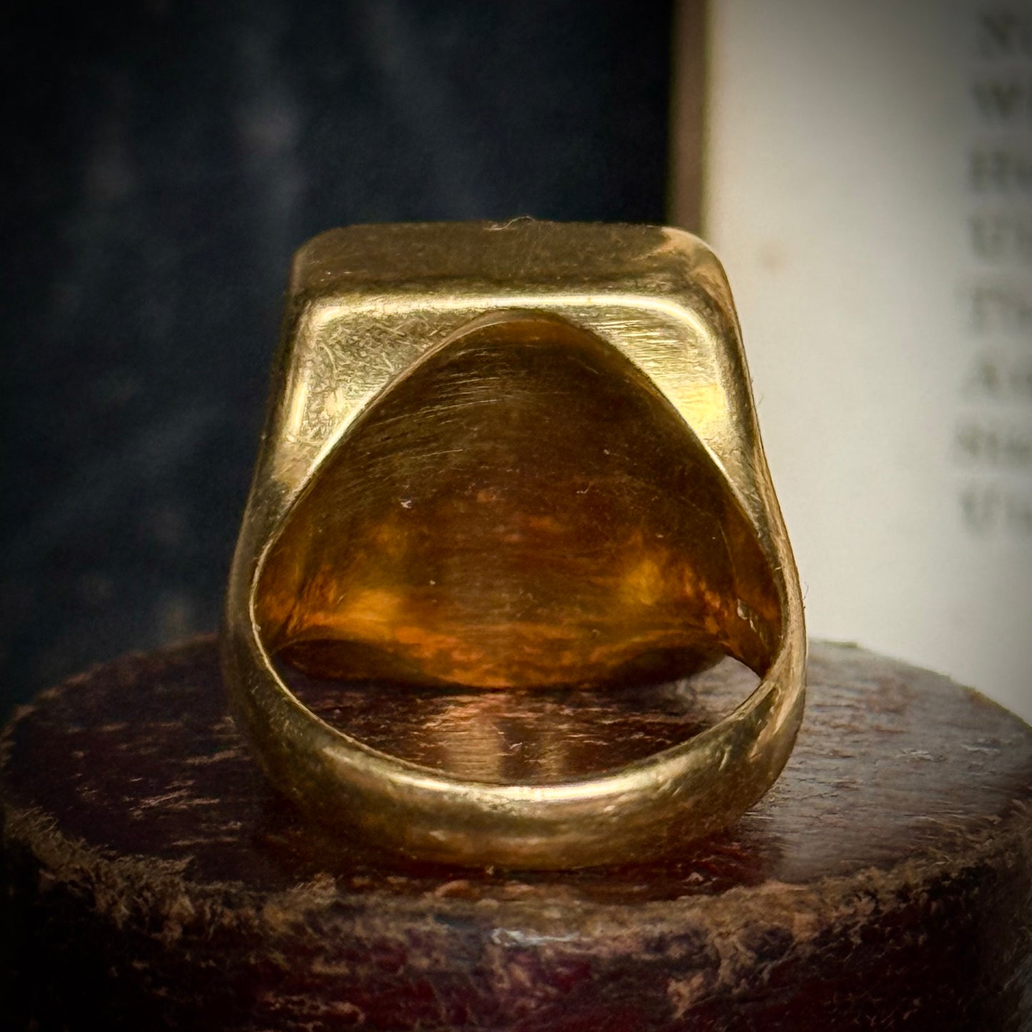 Momento Mori Skull Intaglio Ring in 18 Carat Gold