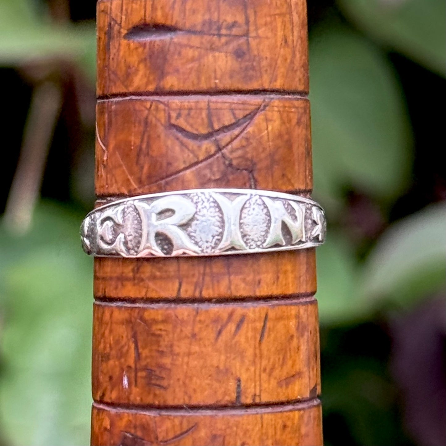 Edwardian ‘ERIN' Ring in Sterling Silver; Circa 1909