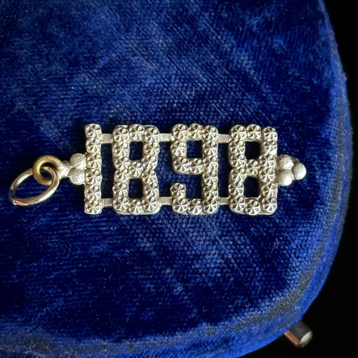 Antique Victorian 1898 Silver & Gold Pendant