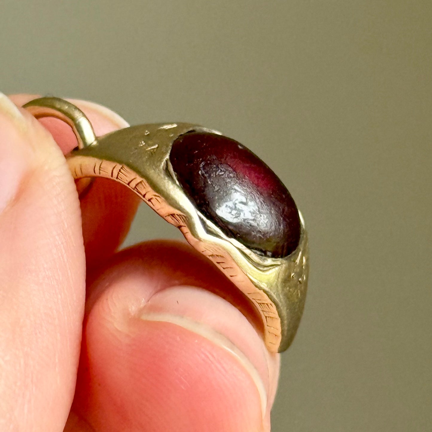 Antique Georgian Garnet Sentimental Pendant