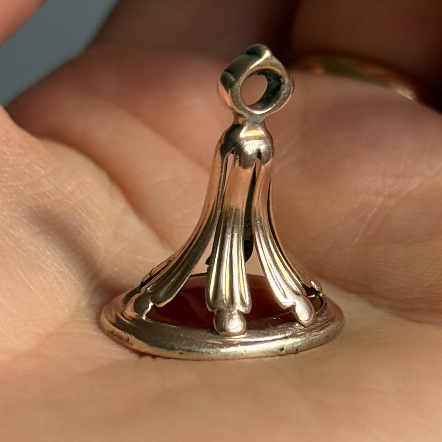 Antique Carnelian French Arrow Intaglio Fob Pendant