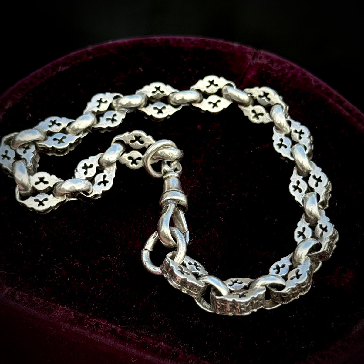 Antique Victorian Star Bracelet in Silver; Circa 1889