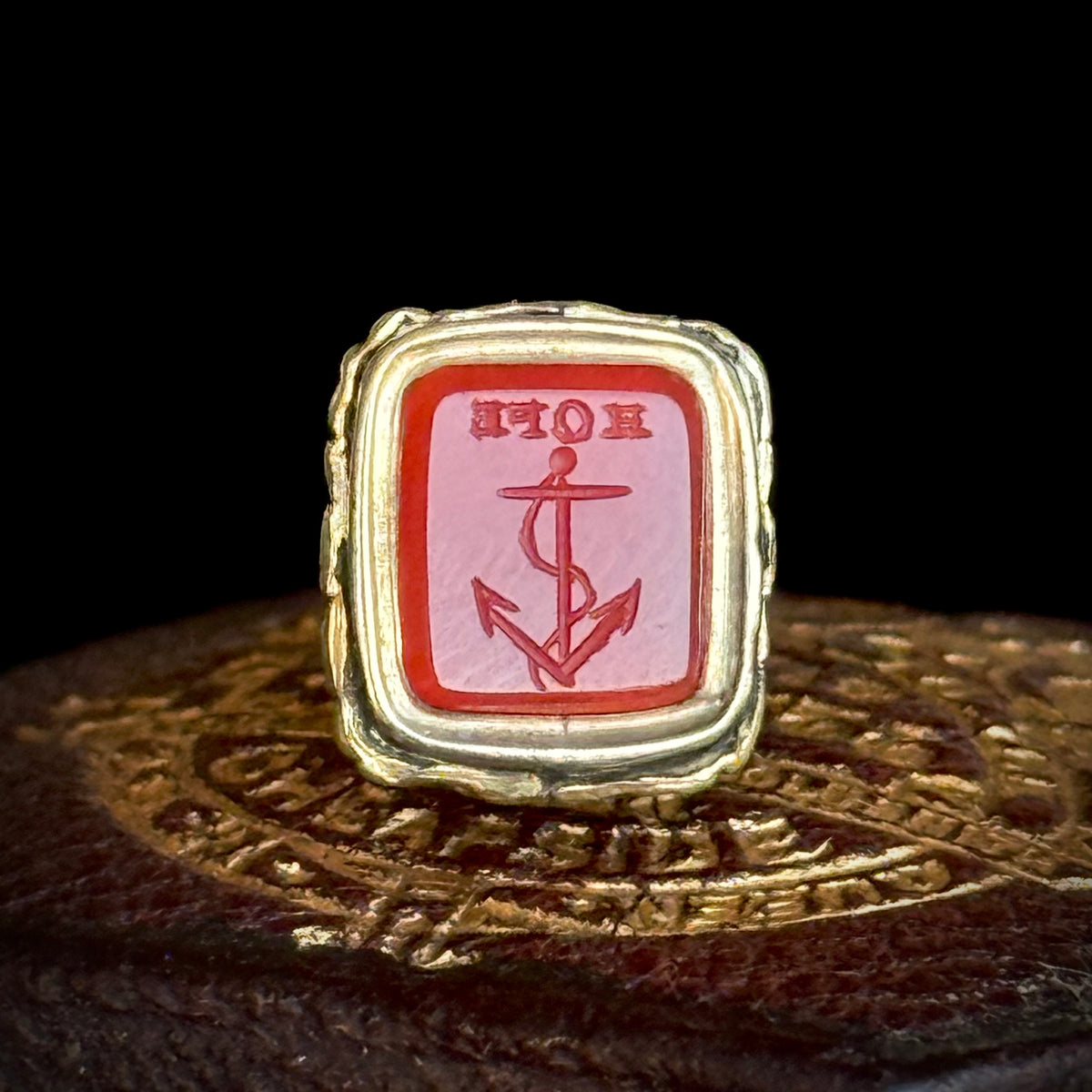 Georgian Hope & Anchor Intaglio Fob Pendant; Circa 1830