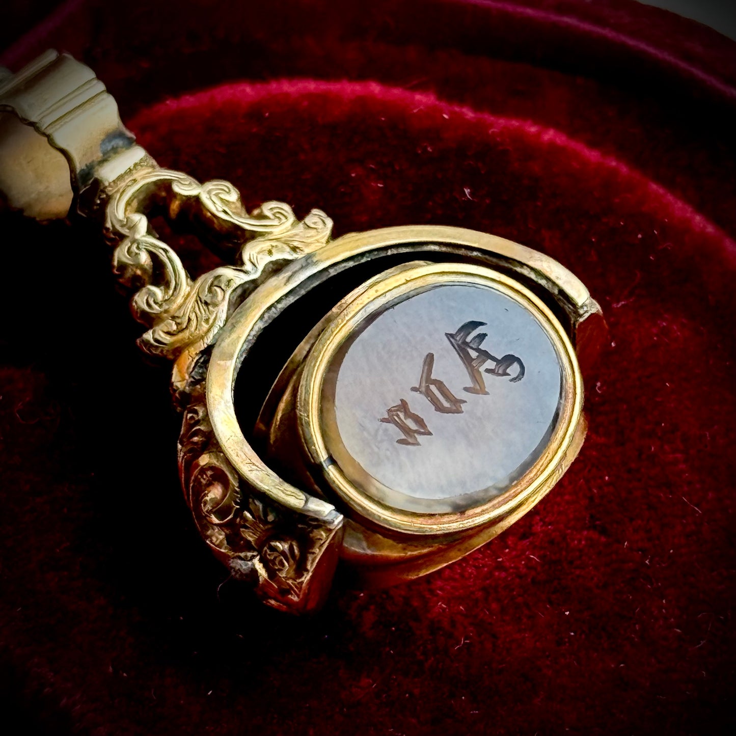 Antique Victorian Spinning Intaglio 'Ada' Fob