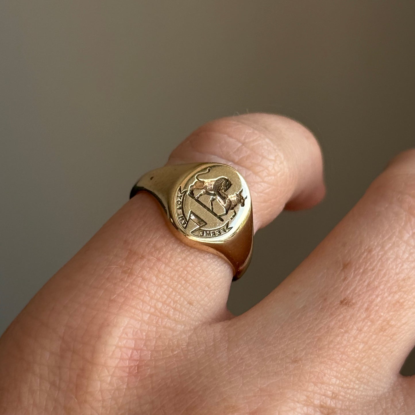 Vintage Signet Ring fin 9 Carat Gold