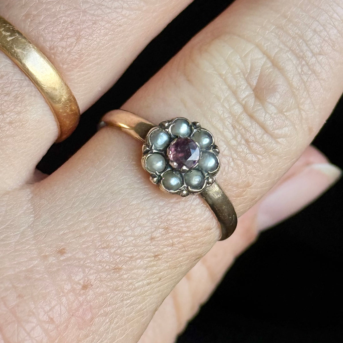 Victorian Ruby Cluster Ring in 9 carat Gold; Circa 1898