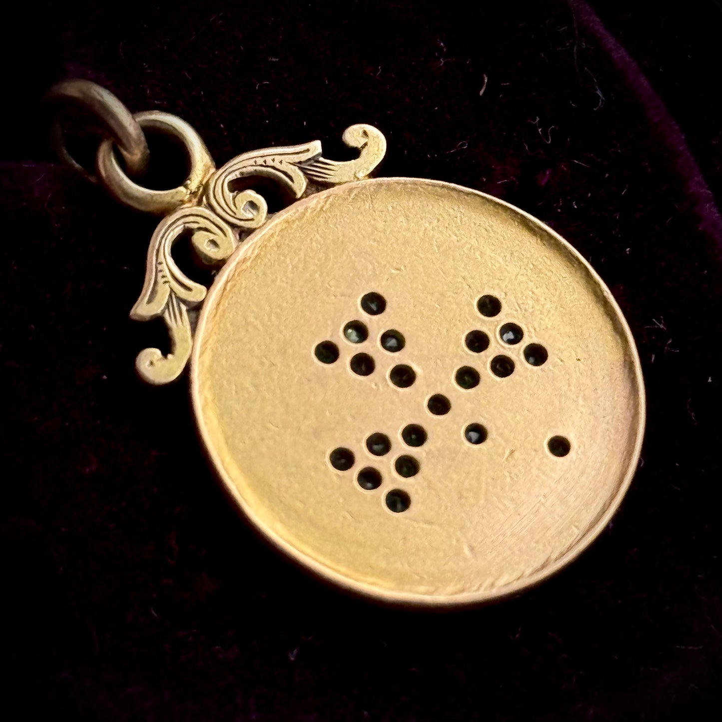 Antique Edwardian St Patrick's Day Pendant in 14 Carat Gold; Circa 1903