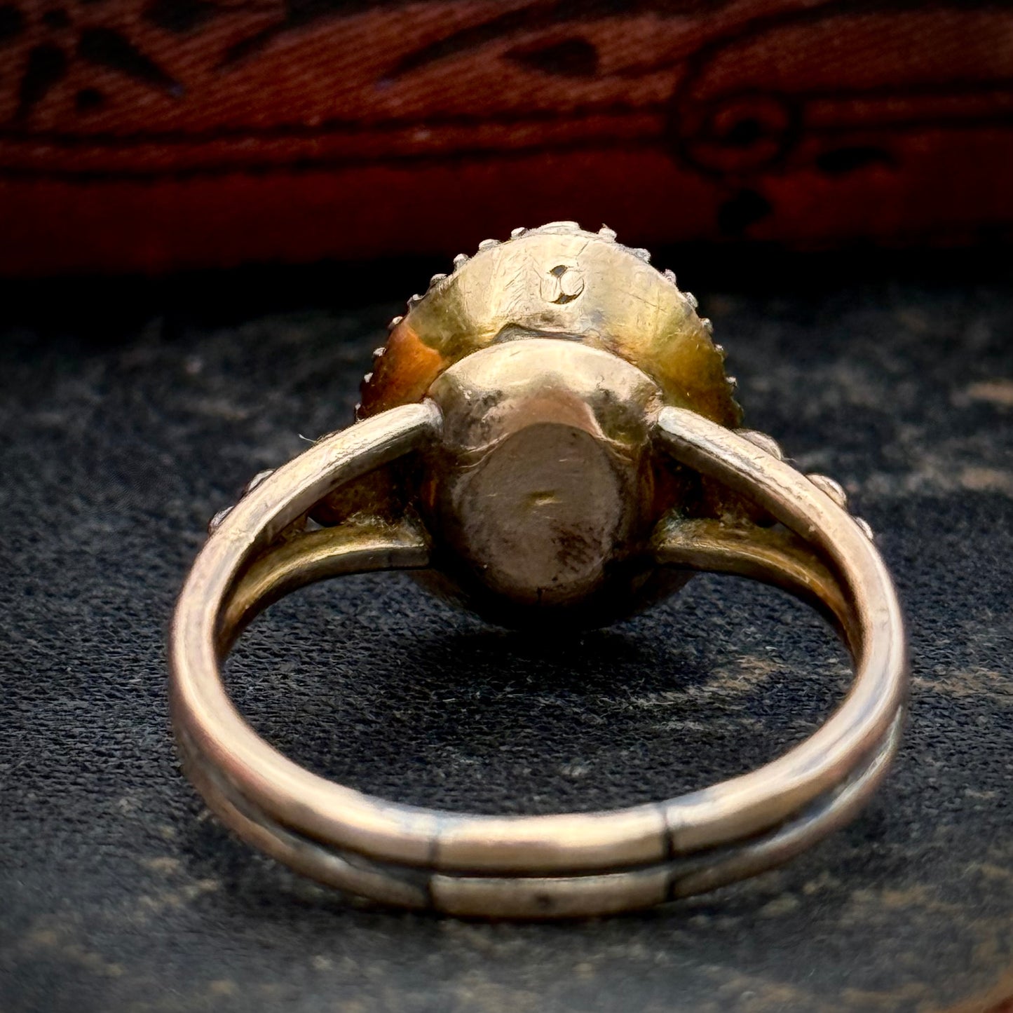 Antique Georgian Foil Back Paste Halo Ring