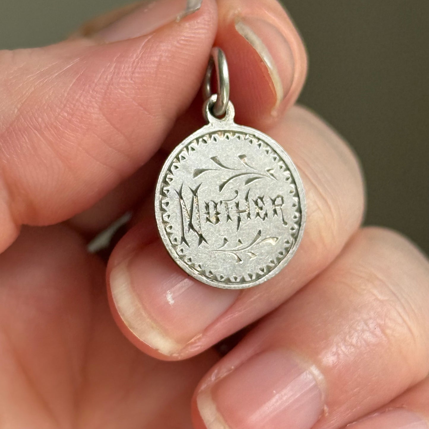 Victorian Love Token 'Mother' Coin Pendant; Circa 1870
