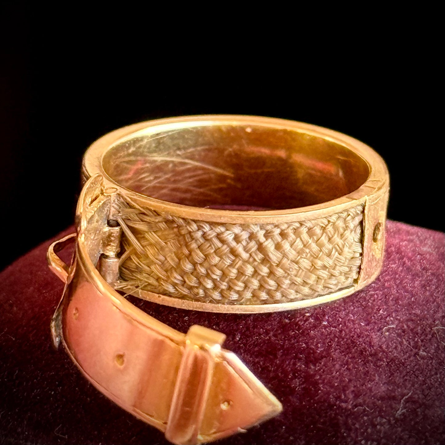Victorian Mourning Locket Ring in 18 Carat Gold; Circa 1880