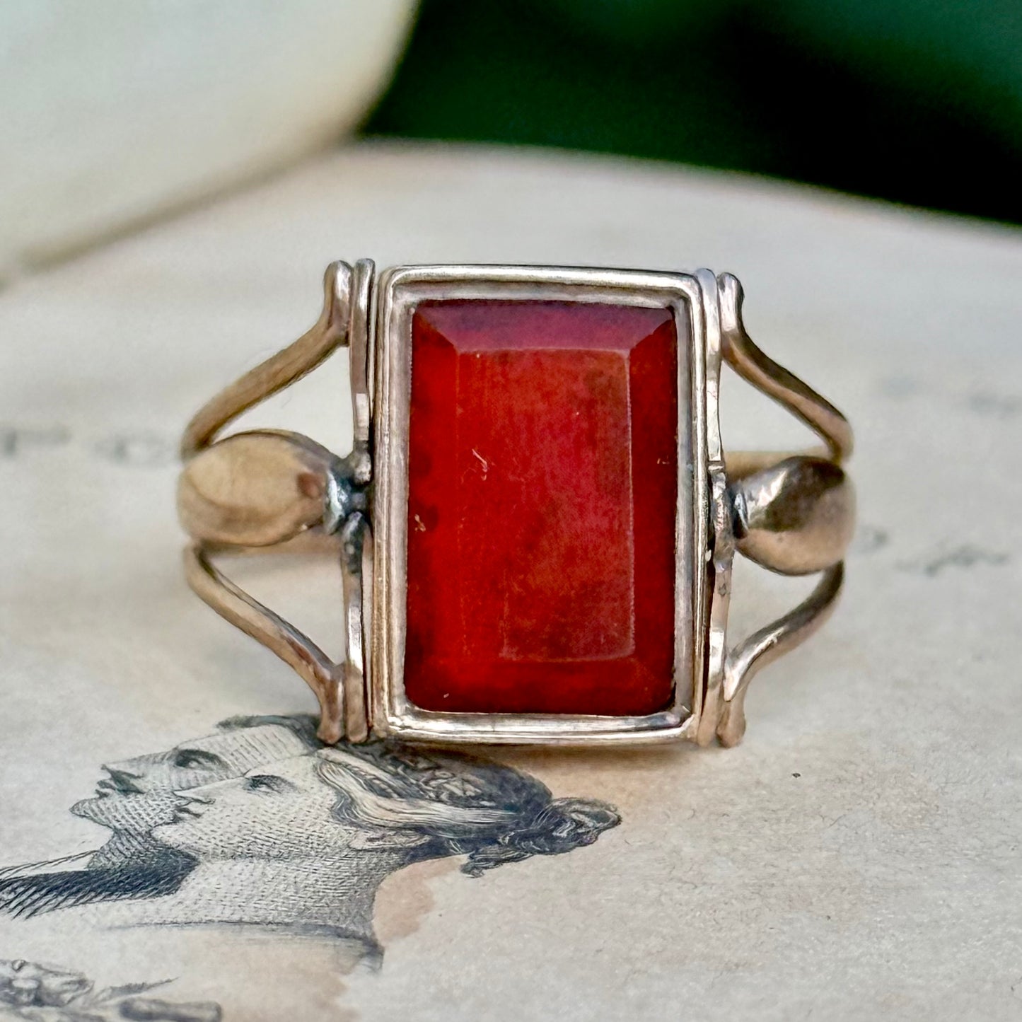 Antique Georgian Mourning Swivel Ring; Circa 1830