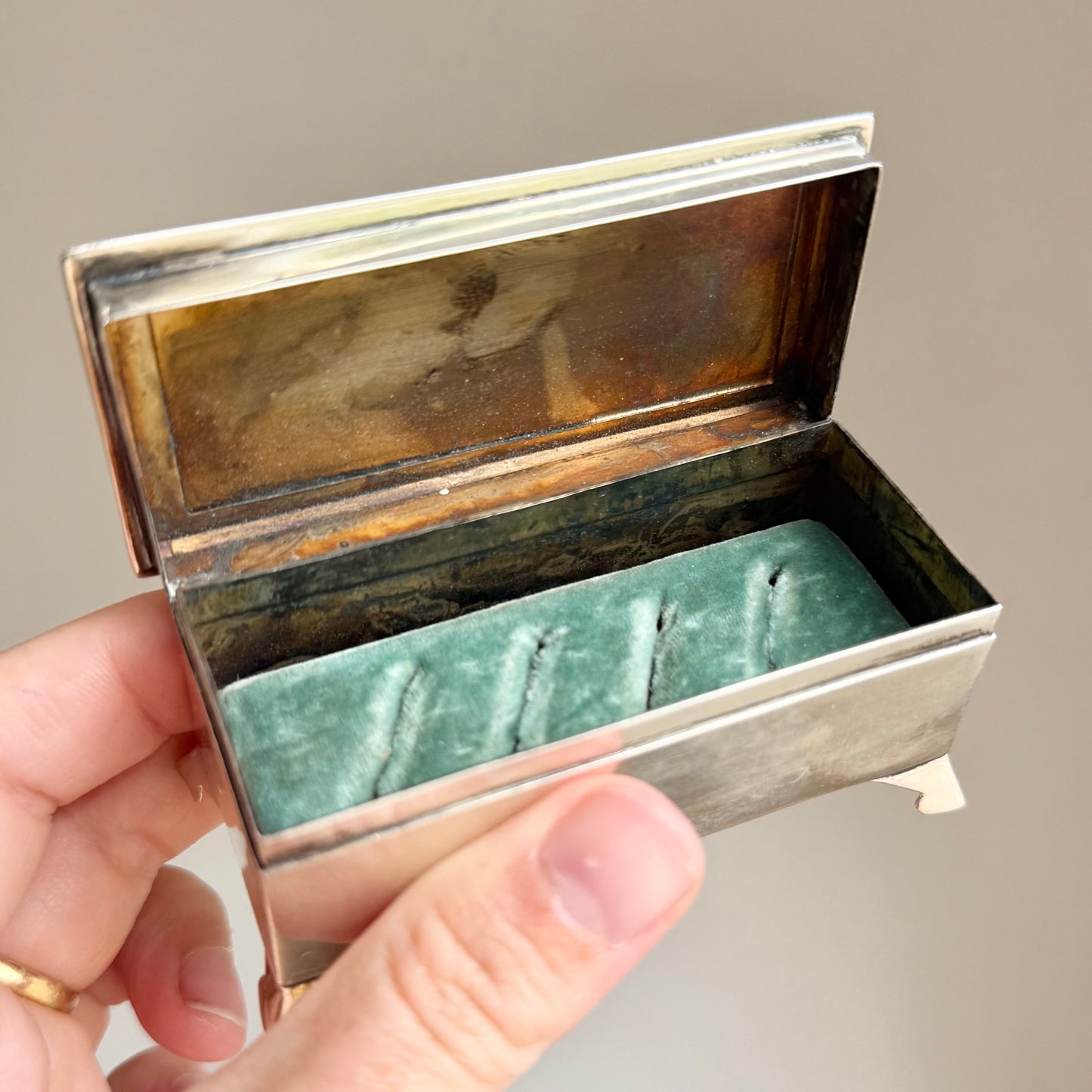 Antique Sterling Silver Mulitple Box; Circa 1906