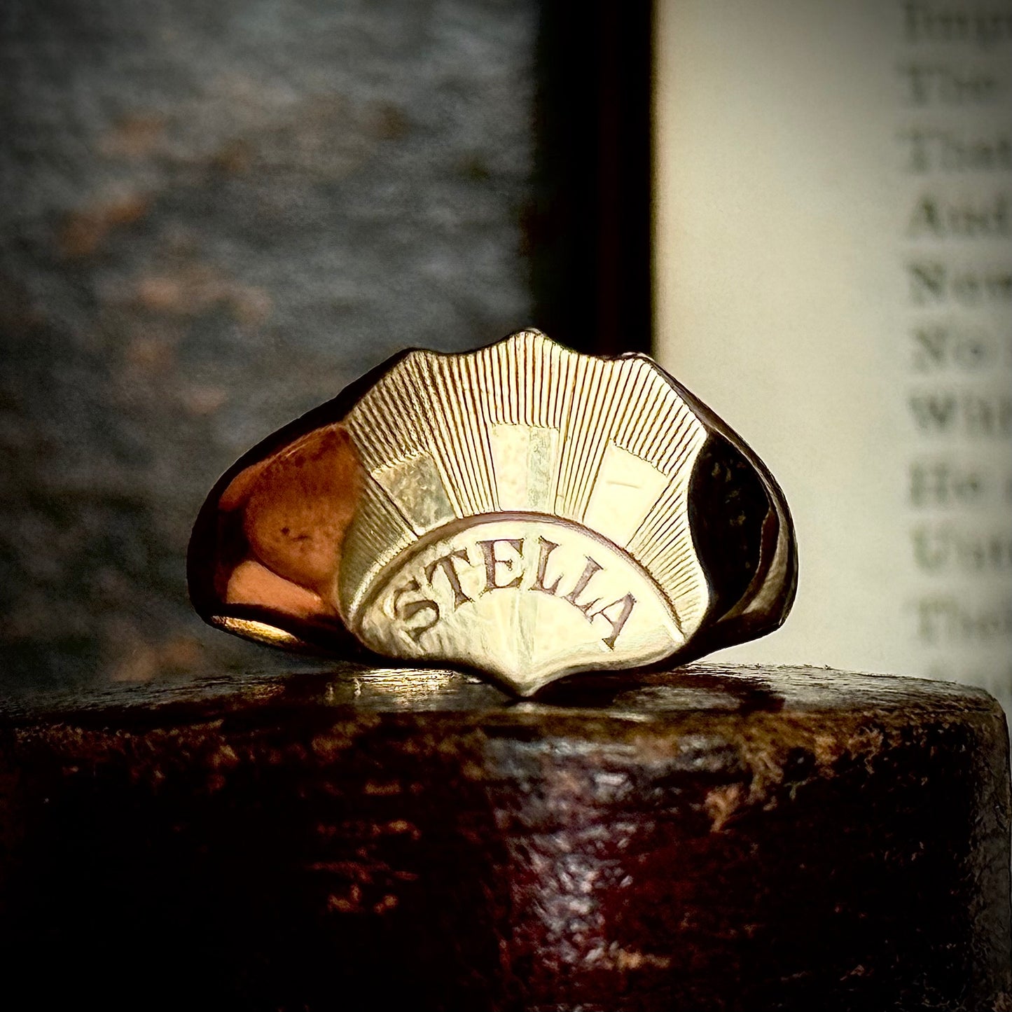 Vintage 'Stella' Signet Ring in 9 Carat Gold; Circa 1953