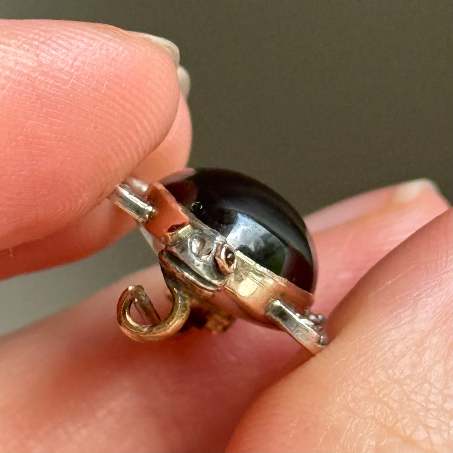 Early Victorian Garnet & Diamond Turtle Brooch