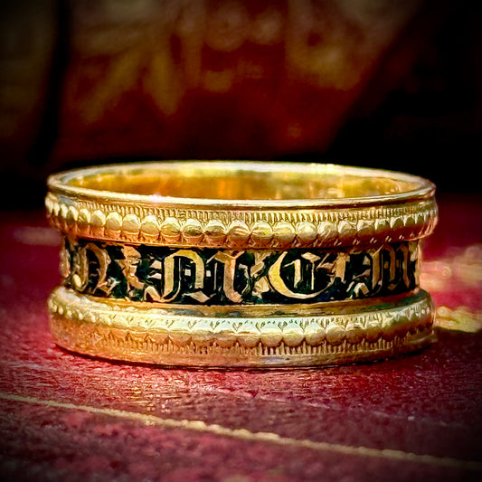 Antique Georgian Mourning Ring in 18 Carat Gold