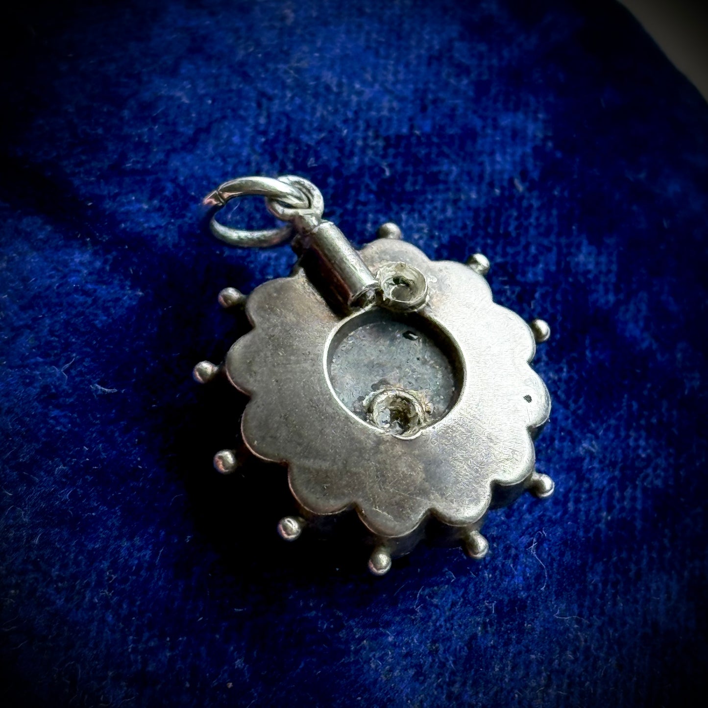 Victorian Spider and the Fly Pendant in Silver