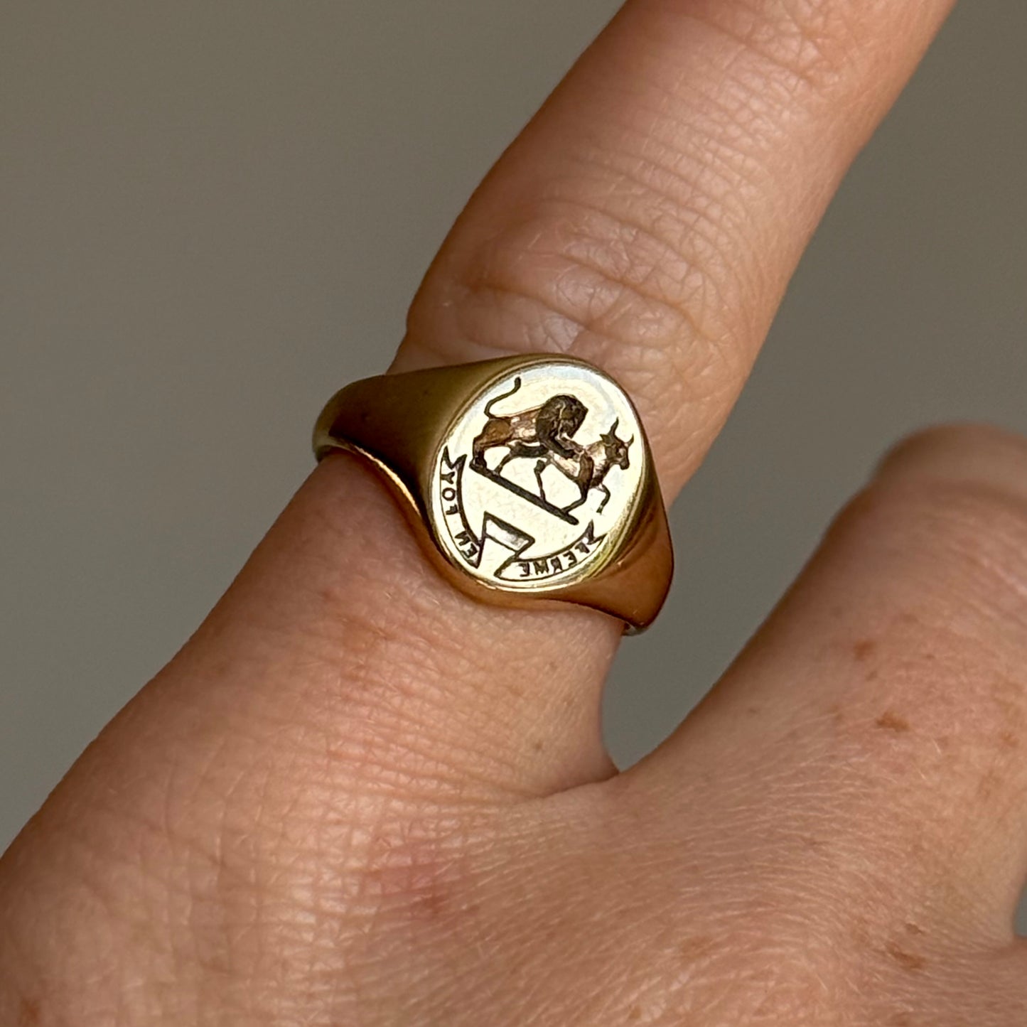 Vintage Signet Ring fin 9 Carat Gold
